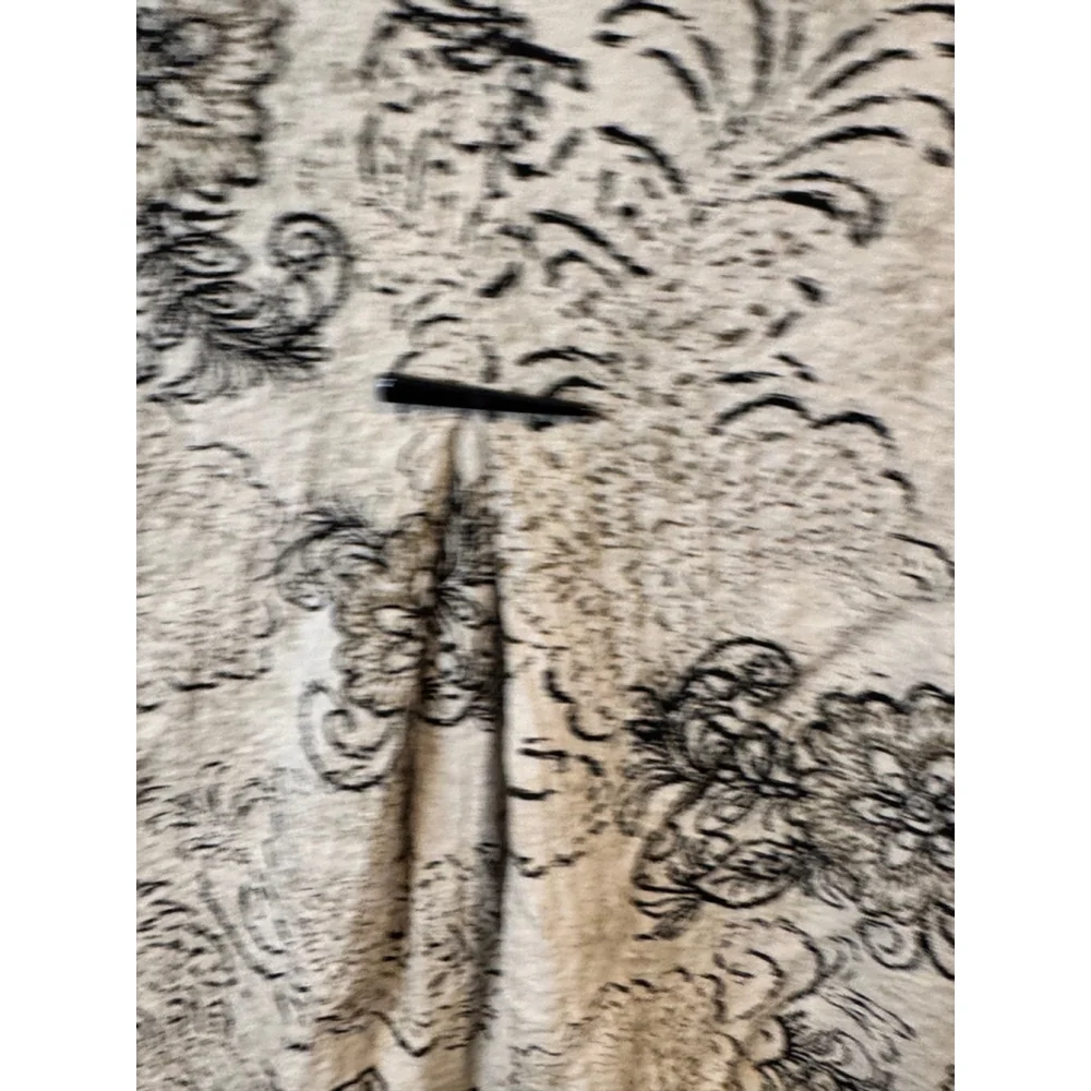 Habitat Beige Black Floral Blouse Jacket Large